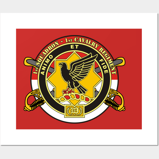 1st Squadron, 1st Cavalry Regiment - U.S. Army Wall Art by MBK